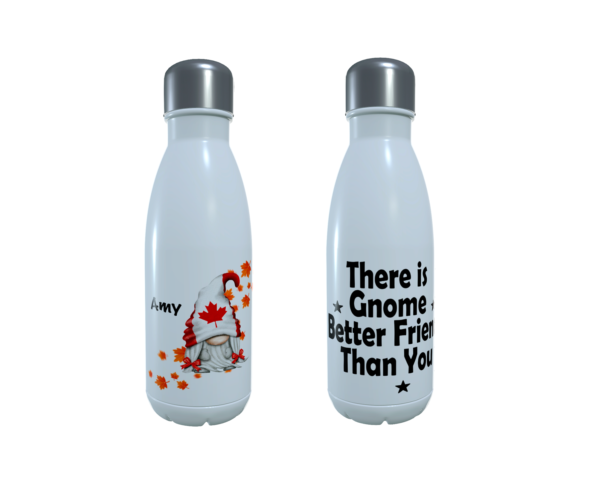 Patriotic Gnome Insulated Drinks Bottle, Canada Gnome Bottle